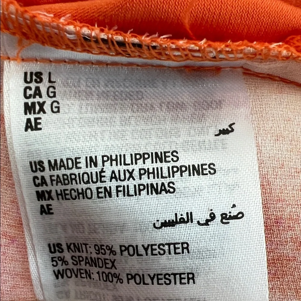 JM Collection Vibrant Orange V-Neck Tunic - Picture 8 of 8